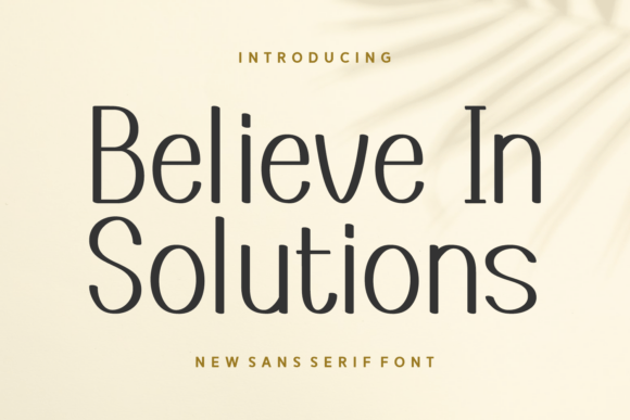 Believe in Solutions: A Font for Clear Communication
