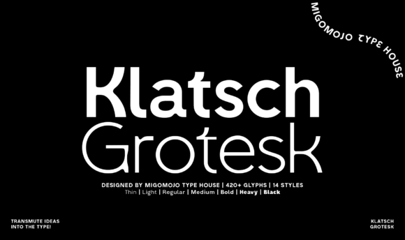 Klatsch Grotesk: A Versatile Sans Serif