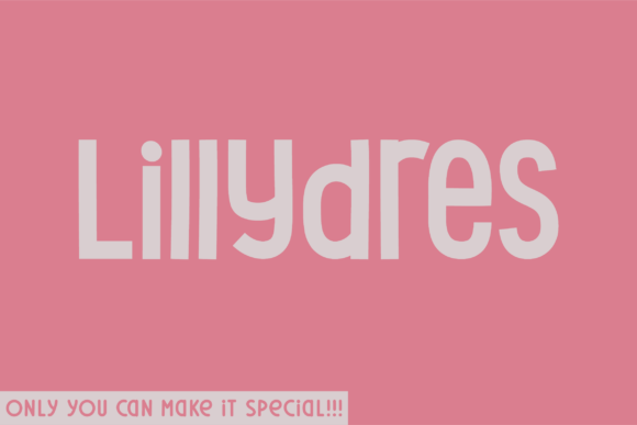 Lillydres: A Unique Sans Serif Font