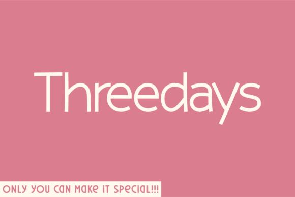 Threedays: A Unique Sans Serif Font