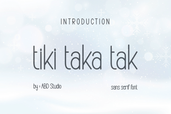 Tiki Taka Tak: A Font for Creative Clarity