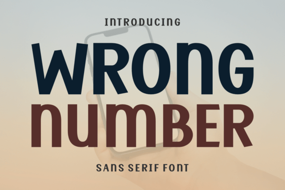 Wrong Number Font for Creative Makers